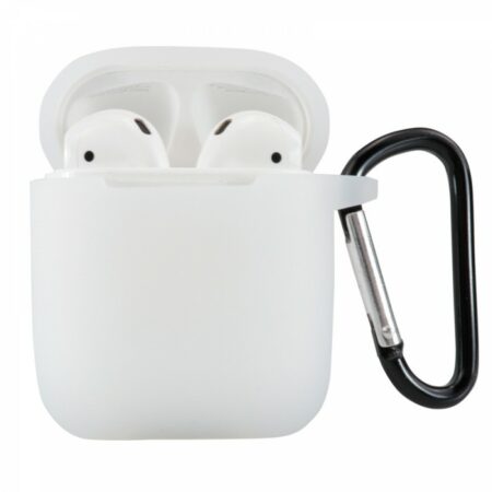Airpods 1,2 szilikon tok, Fehér, 2.5mm