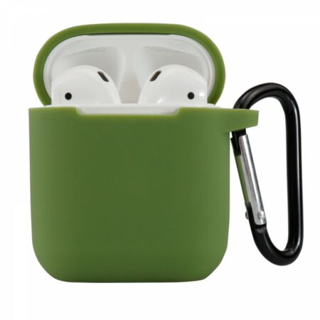 Airpods 1,2 szilikon tok, Sötét zöld, 2.5mm