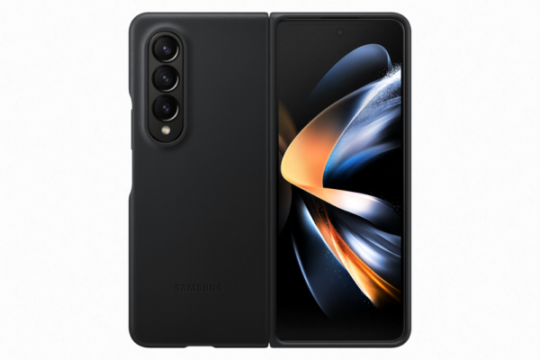 Samsung Galaxy Z Fold 4 bőr hátlap, Fekete
