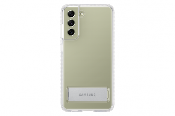 Samsung S21 FE clear stand cover,Átlátszó,sérült