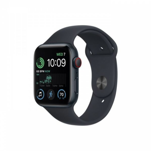 Apple Watch SE2 Cellular 44mm Fekete tok,Fek. Szíj