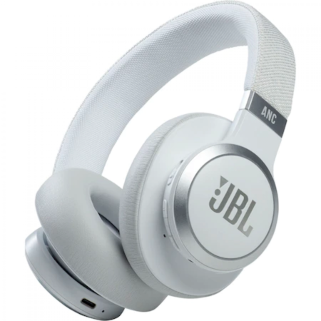 JBL Live 660NC BT-os zajszűrős fejhallgató, Fehér