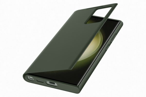 Samsung S23 Ultra smart view wallet tok, Khaki