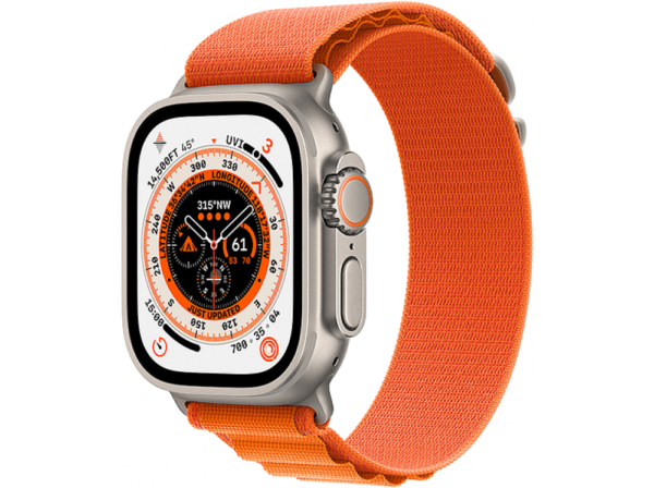 Apple Watch Ultra Cellular, 49mm titánium tok,narancssárga