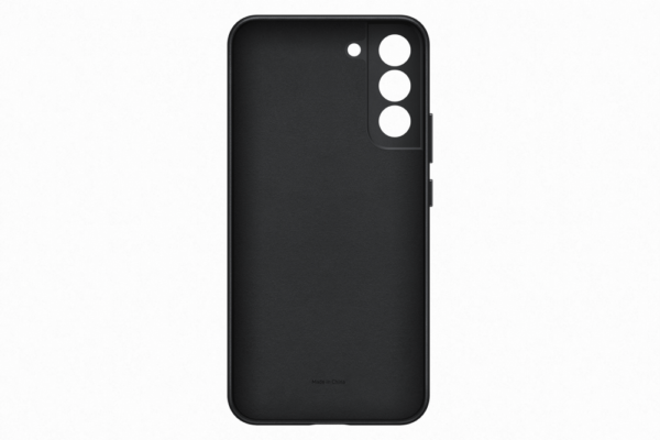 Samsung Galaxy S22 Plus bőr hátlap, Fekete,sérült