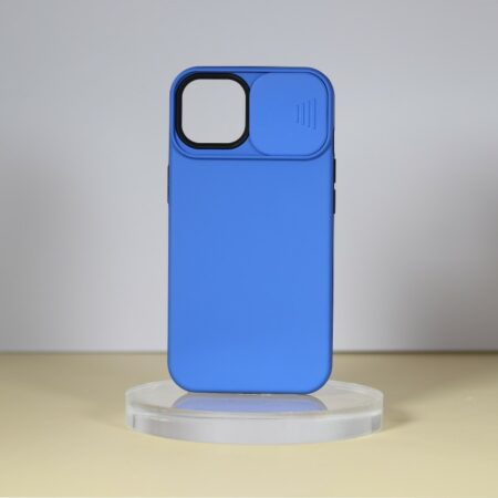 iPhone 14 Pro TPU+PC csúsz. kameravédős tok,S.kék