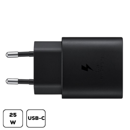 Samsung hálózati adapter, 25W PD USB-C, Fekete