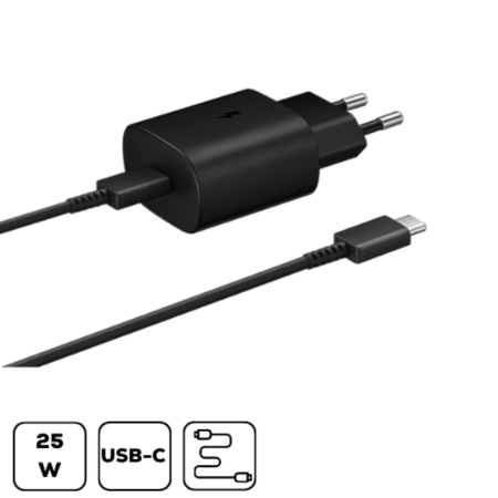 Samsung Type C hálózati töltő,25W,Fekete