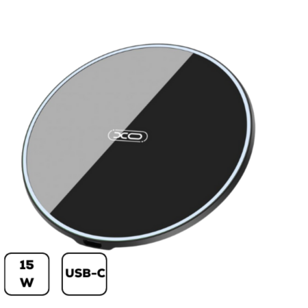 XO wireless gyorstöltő 15W, WX026, Fekete
