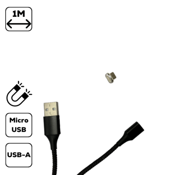 Mágneses töltő és adatátviteli kábel, micro USB