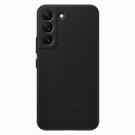Samsung Galaxy S22 bőr hátlap, Fekete,sérült