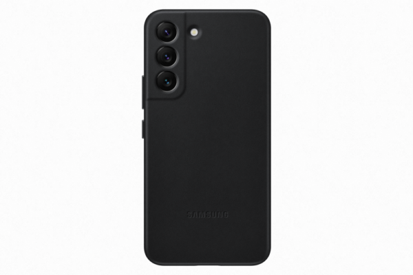 Samsung Galaxy S22 bőr hátlap, Fekete,sérült
