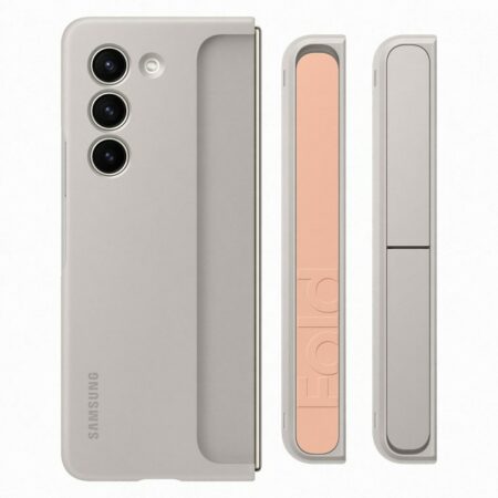 Samsung Galaxy Z Fold 5 Álló tok szíjjal, Homok