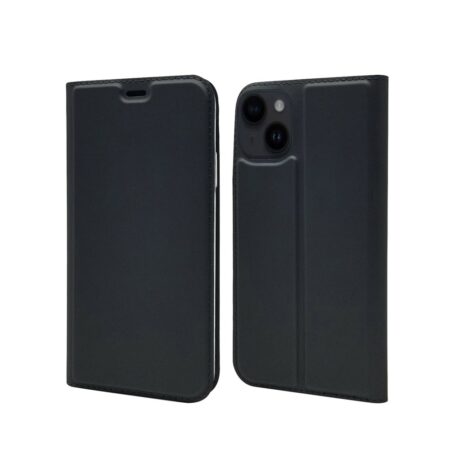 iPhone 15 Plus oldalra nyíló tok,Fekete