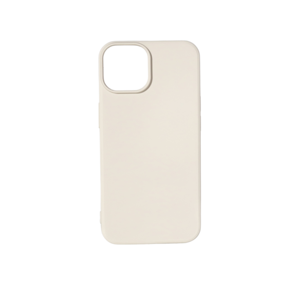 Premium szilikon tok, iPhone 14, Fehér