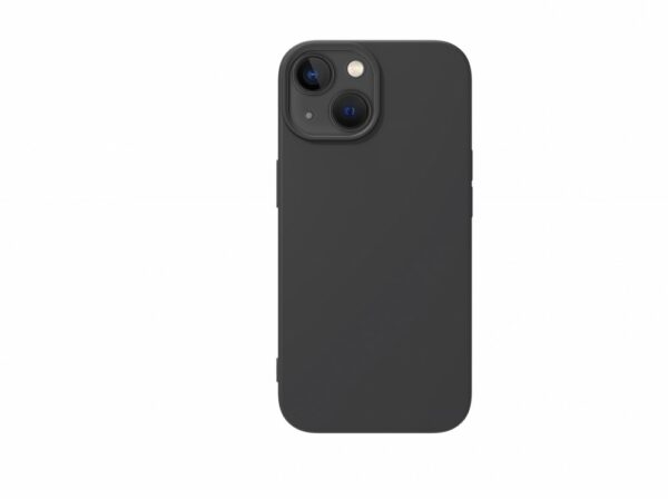Premium szilikon tok, iPhone 15 Plus, Fekete