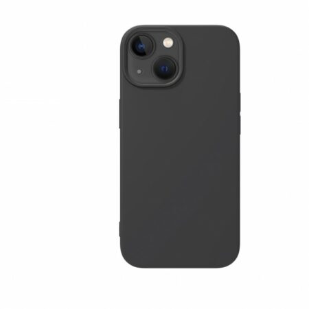 Premium szilikon tok, iPhone 15, Fekete