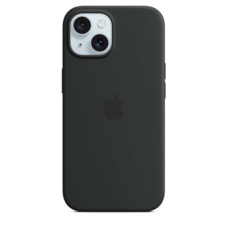 Apple iPhone 15 Szilikon Magsafe tok,Fekete