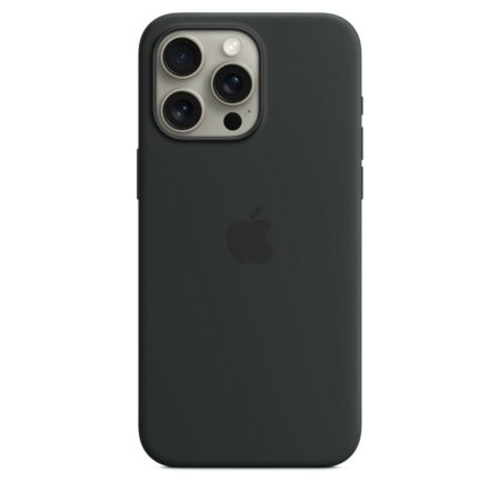 Apple iPhone 15 Pro Max Szilikon Magsafe tok,Fekete