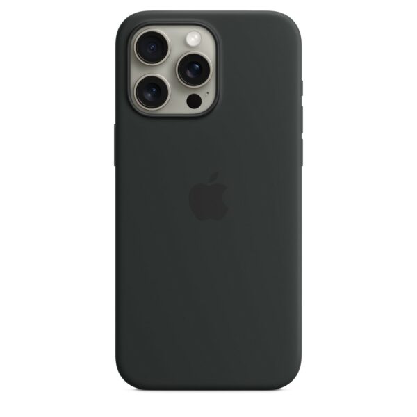 Apple iPhone 15 Pro Max Szilikon Magsafe tok,Fekete