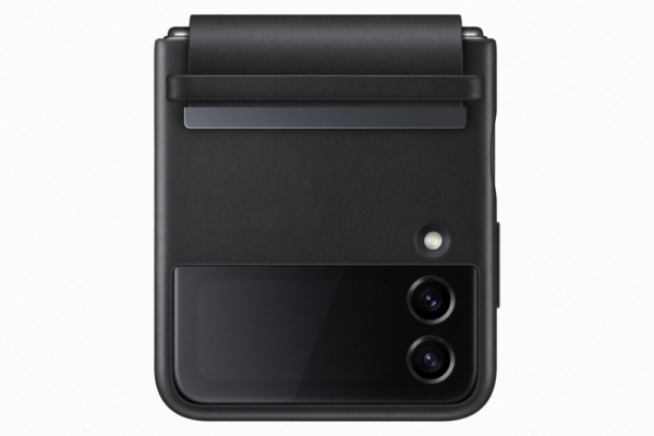 Samsung Galaxy Z Flip 4 bőr tok, Fekete,sérült