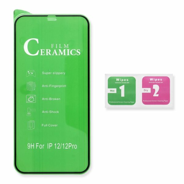 5D Full Glue Ceramic Glass - for Iphone 14 Pro Max black - Image 6