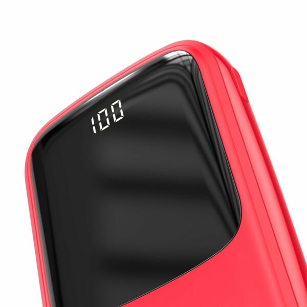 Power Bank BASEUS QPow - 10 000mAh LCD Quick Charge PD 15W with cable to Lightning 8-pin red PPQD-B09 - Image 5