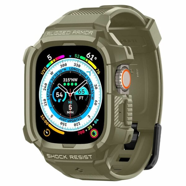 SPIGEN Rugged Armor ”PRO” for Apple Watch ULTRA (49 MM) vintage khaki - Image 7