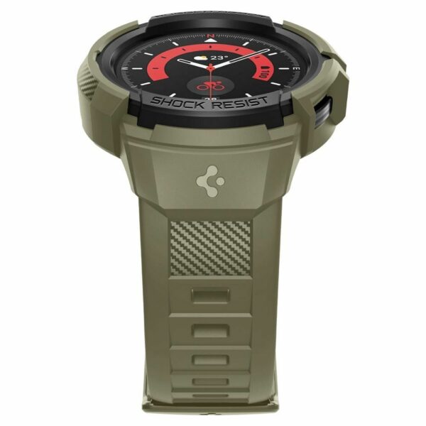 SPIGEN Rugged Armor ”PRO” for SAMSUNG WATCH 5 PRO (45 MM) vintage khaki - Image 6