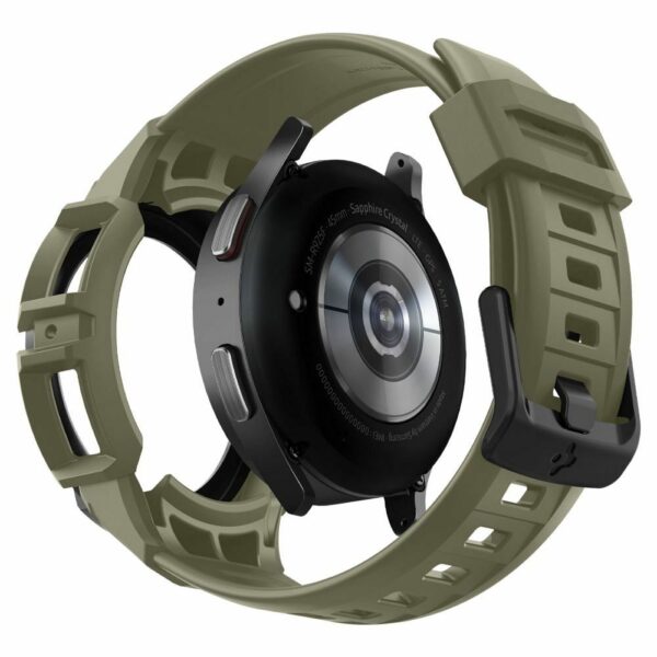 SPIGEN Rugged Armor ”PRO” for SAMSUNG WATCH 5 PRO (45 MM) vintage khaki - Image 3
