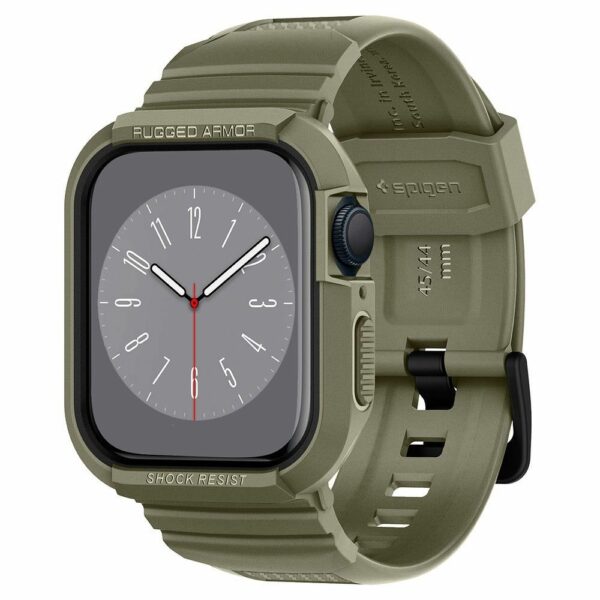 SPIGEN Rugged Armor ”PRO” case for APPLE WATCH 4 / 5 / 6 / 7 / 8 / SE (44 / 45 MM) vintage khaki - Image 8