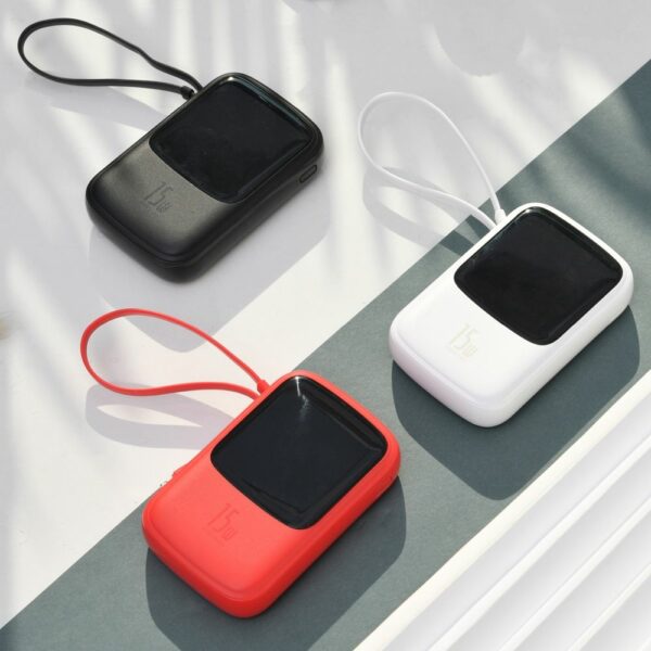 Power Bank BASEUS QPow - 10 000mAh LCD Quick Charge PD 15W with cable to Lightning 8-pin red PPQD-B09 - Image 6