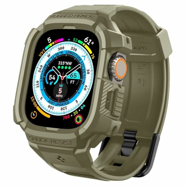 SPIGEN Rugged Armor ”PRO” for Apple Watch ULTRA (49 MM) vintage khaki - Image 6