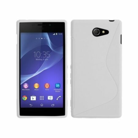 Sony Xperia M2 (D2303)  fehér szilikon tok