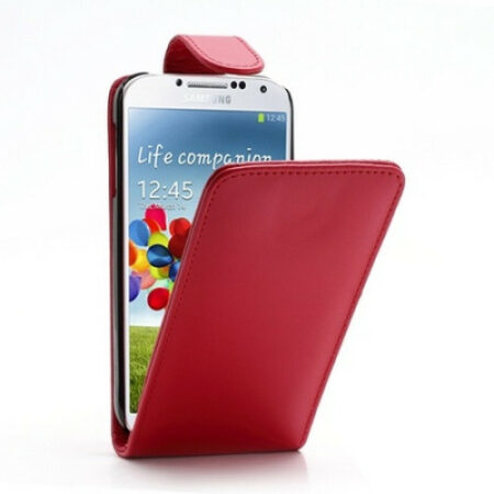 Samsung SGH-I900  piros flip mágneses bőr tok