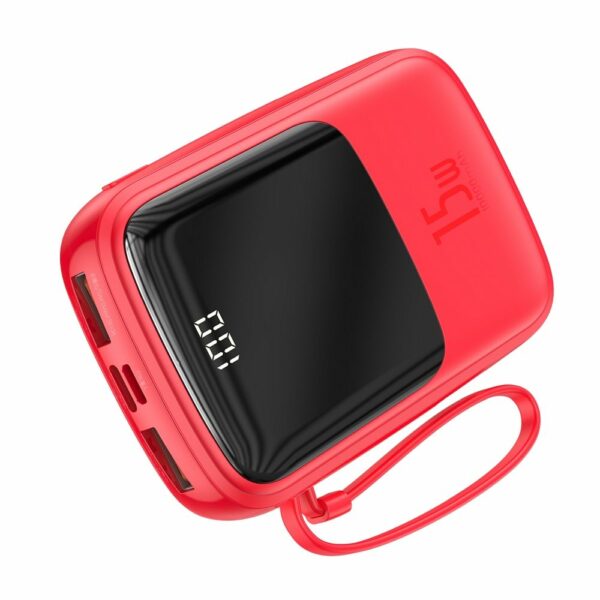 Power Bank BASEUS QPow - 10 000mAh LCD Quick Charge PD 15W with cable to Lightning 8-pin red PPQD-B09 - Image 4