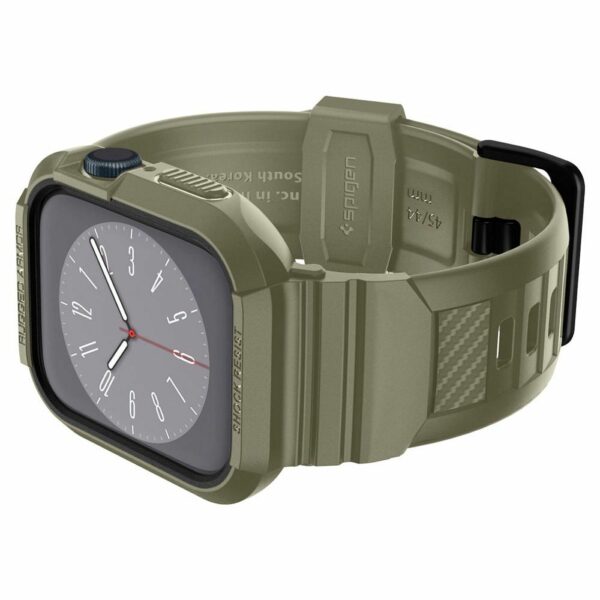 SPIGEN Rugged Armor ”PRO” case for APPLE WATCH 4 / 5 / 6 / 7 / 8 / SE (44 / 45 MM) vintage khaki - Image 3