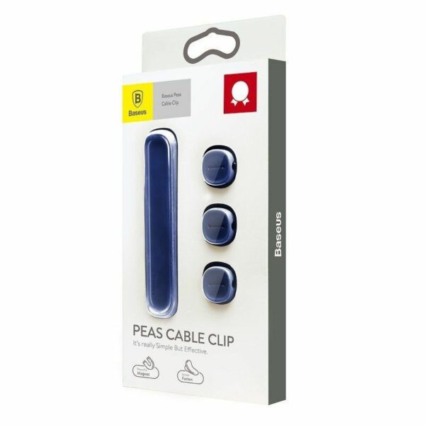 BASEUS cable organizer Cross Peas Cable Clip Blue ACWDJ-03 - Image 9