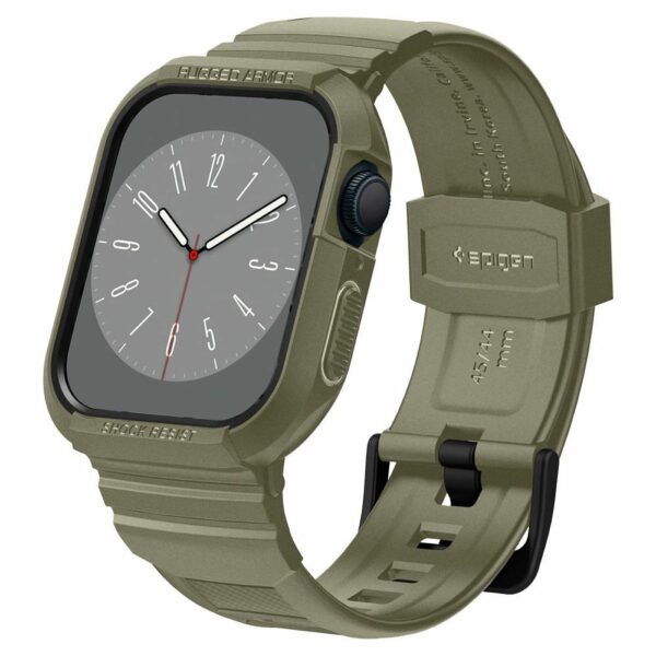 SPIGEN Rugged Armor ”PRO” case for APPLE WATCH 4 / 5 / 6 / 7 / 8 / SE (44 / 45 MM) vintage khaki - Image 9