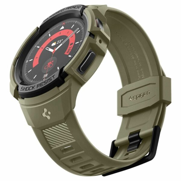 SPIGEN Rugged Armor ”PRO” for SAMSUNG WATCH 5 PRO (45 MM) vintage khaki - Image 2