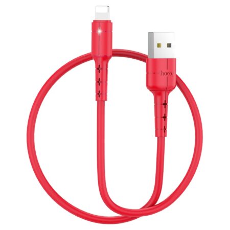 Hoco USB kábel X30 Star Lightning kábel 1.2 méteres piros