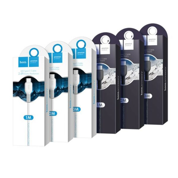 Hoco USB kábel Flash X20 USB Type C 3 méteres fekete - Image 5