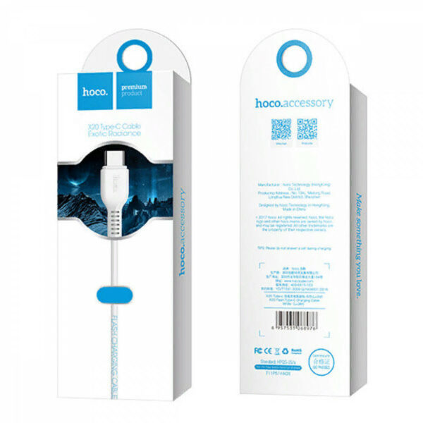 Hoco USB kábel Flash X20 USB Type C 3 méteres fehér - Image 2