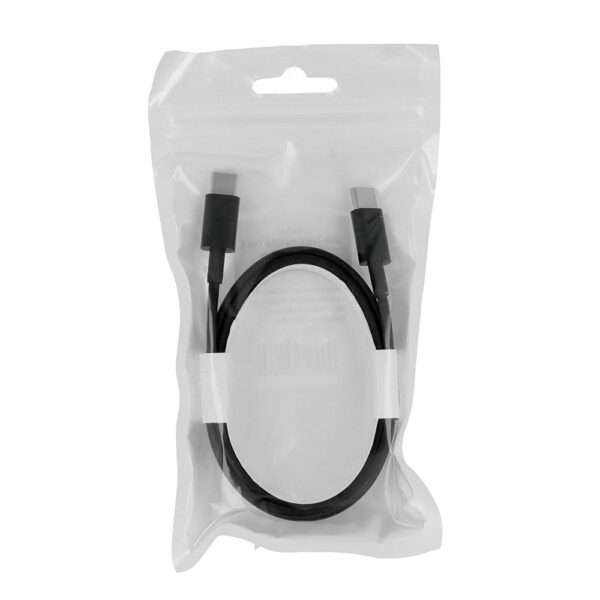 USB Type C - USB Type C 1 méter fekete ( györstöltés funkció ) - Image 2
