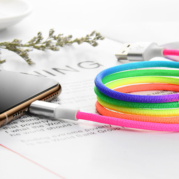Rainbow Lightning QC 3.0 1 méter gyorstöltési funkcióval - Image 5