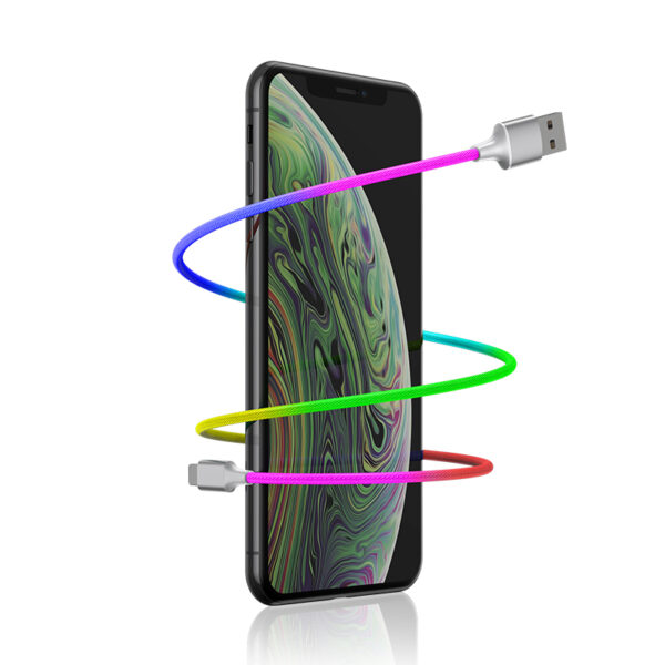 Rainbow USB Type C QC 3.0 1 méteres gyorstöltési funkció - Image 4