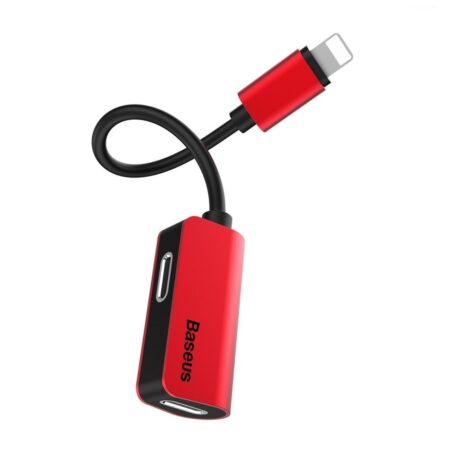 Lightning elosztó piros 1db lightning 2db lightning anya Baseus L37