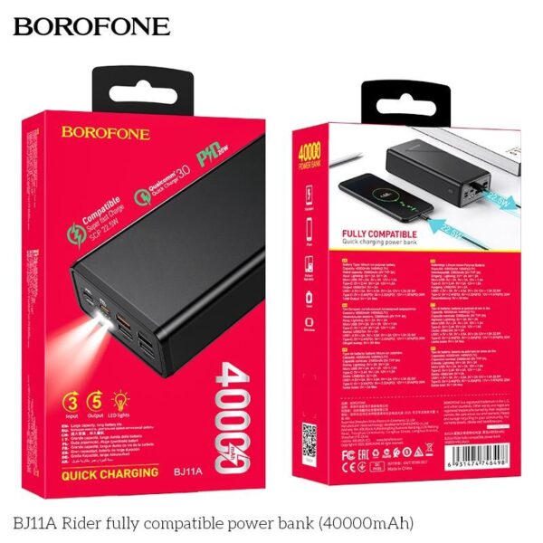 Power Bank 40000mAh Borofone BJ11A  (5 USB port) - Image 5