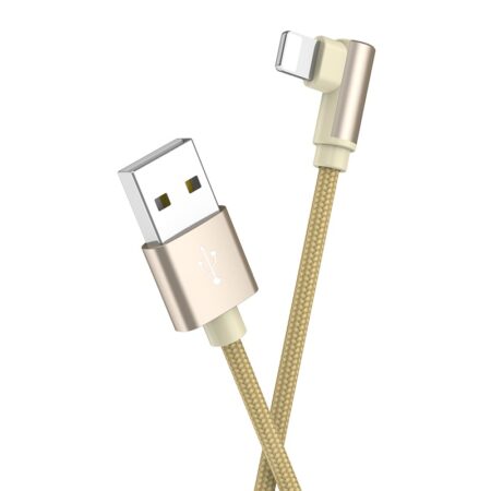 Szövetborítású lightning L csatlakozóval 2,4 A 1m-es Borofone X26