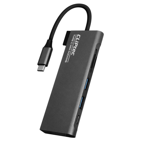 Type C HUB elosztó 2XUSB 3.1 + Type C + SD/MICROSD - DOCK-5 Cliptec RZH720